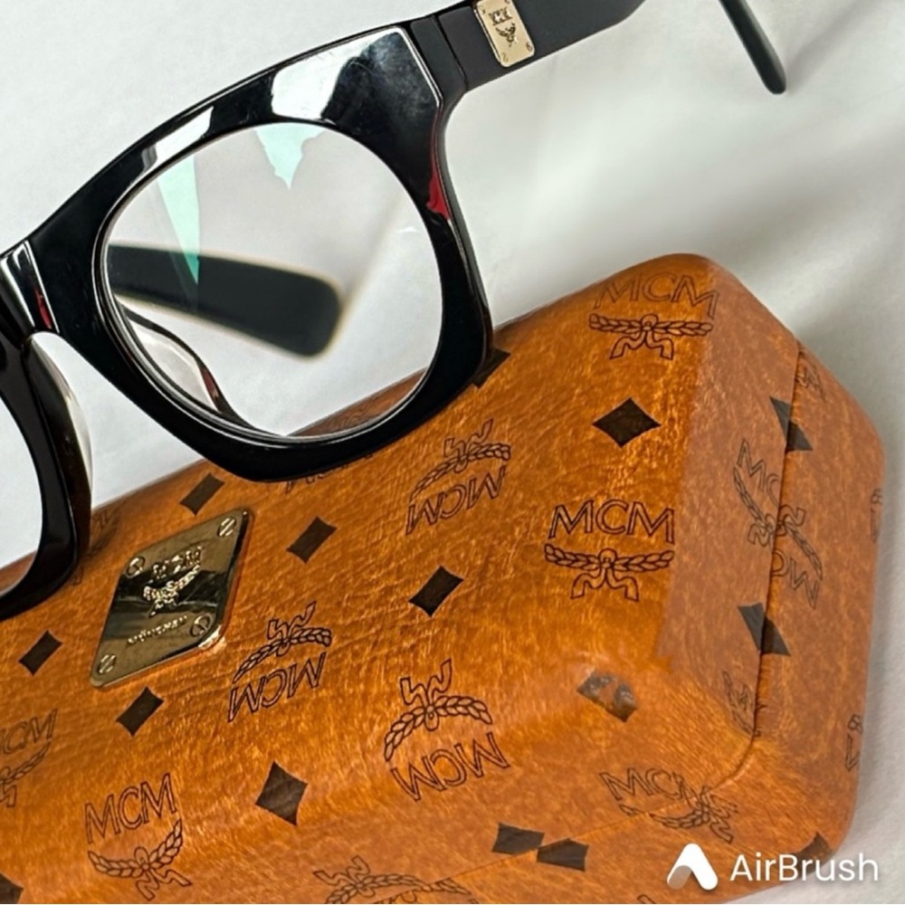 Authentic MCM Name Brand Black Frame Custom Readers Reading Glasses RARE Cognac